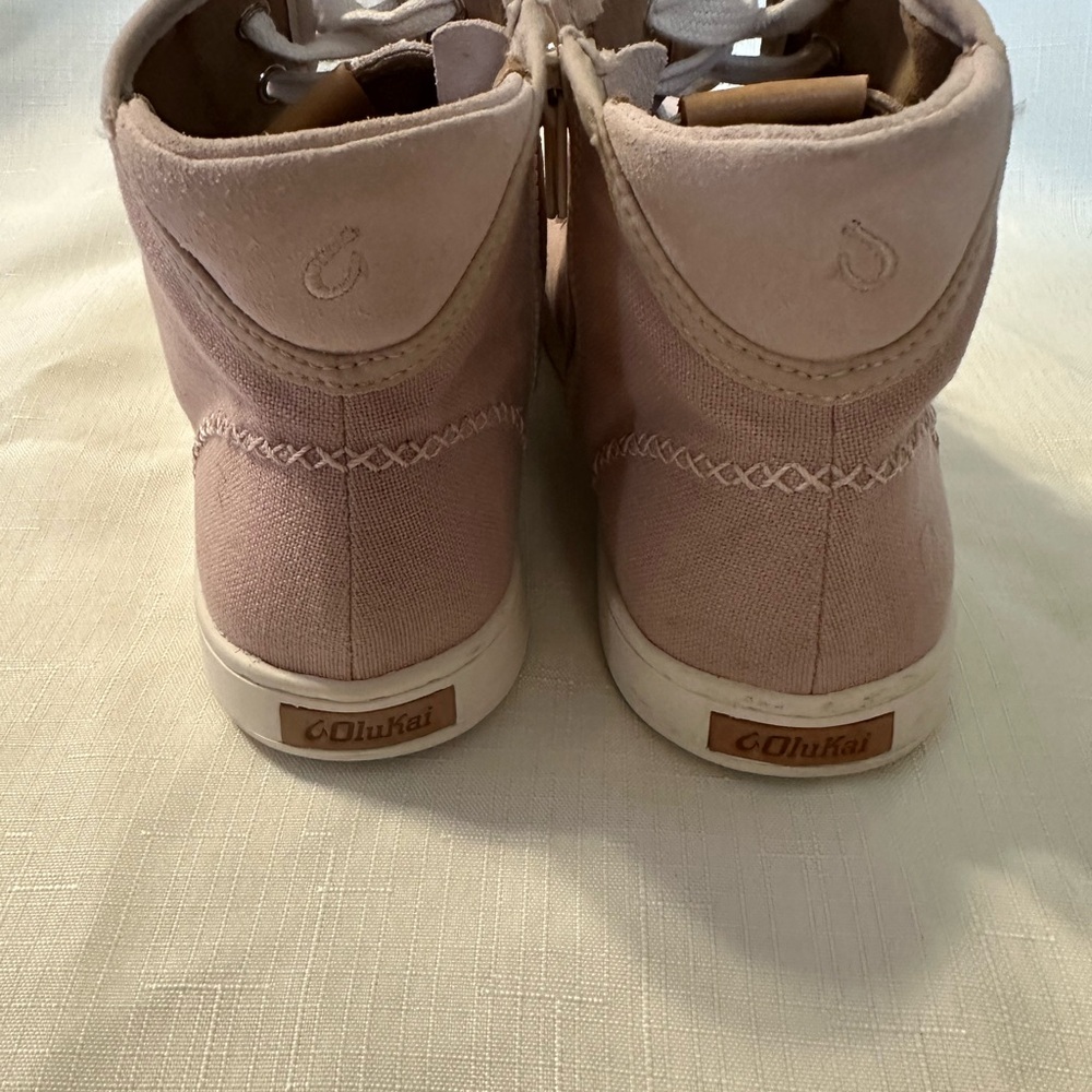 OluKai Pulaski Pink High Tops Size 9 - Picture 3 of 10